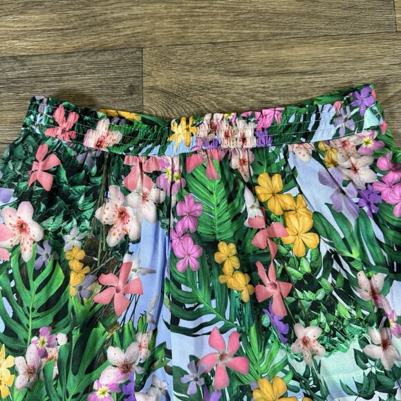 Desigual Boho Floral Wide Leg Pants Tie Waist Sz XL Viscose - Picture 13 of 15